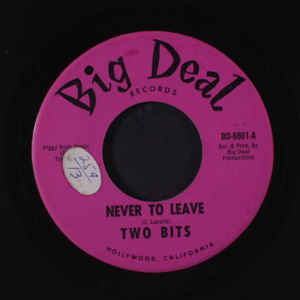 never to leave / things must change by TWO BITS