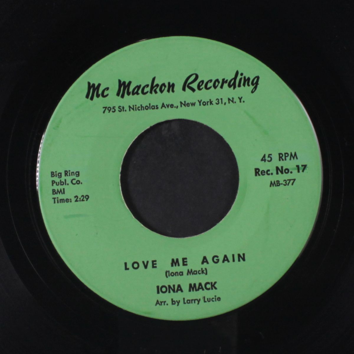you're allright with me / love me again by IONA MACK