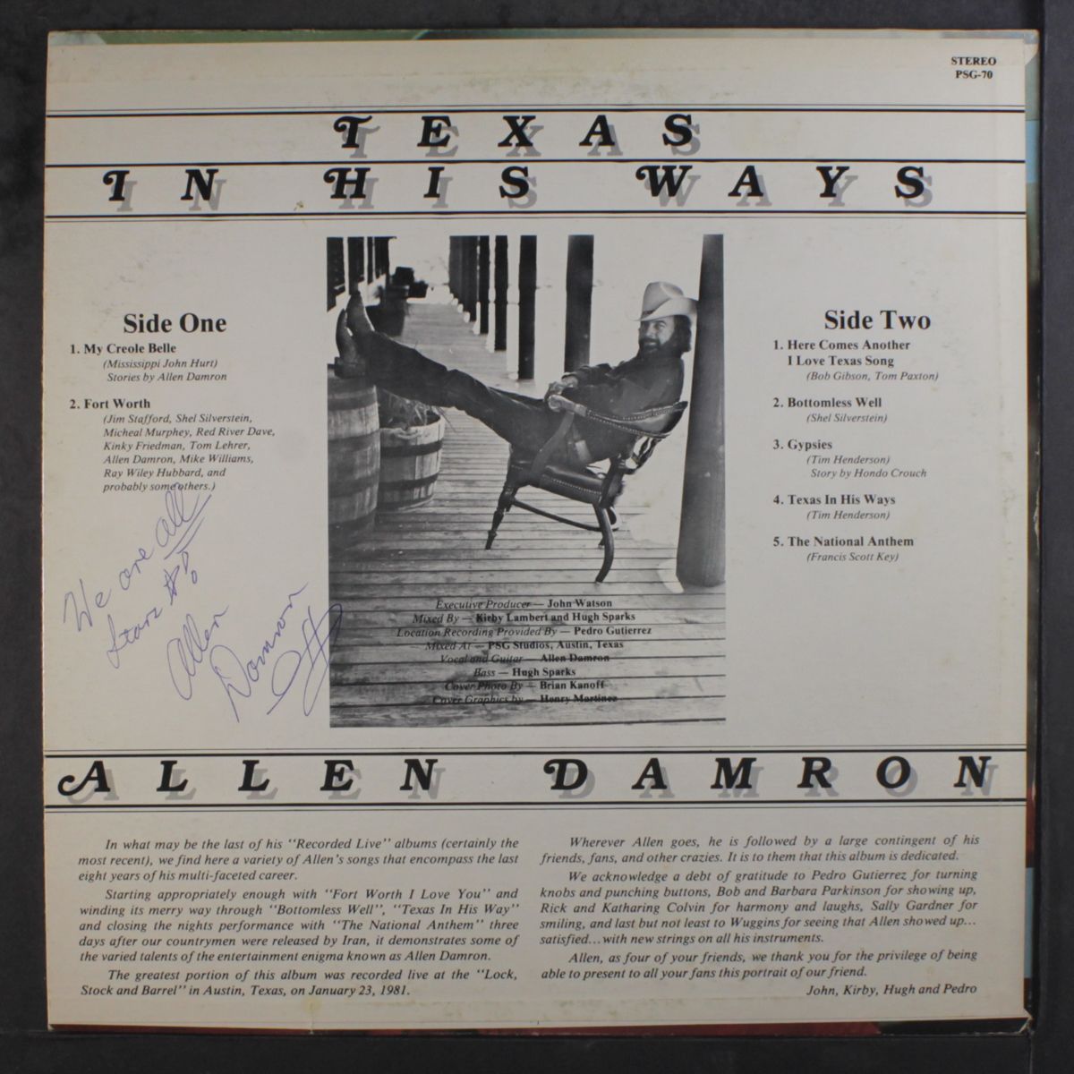 texas in his ways by ALLEN DAMRON