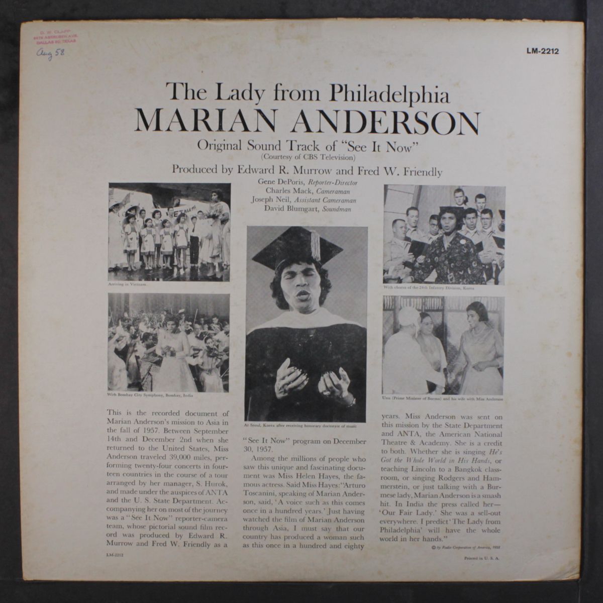 the lady from philadelphia by MARIAN ANDERSON
