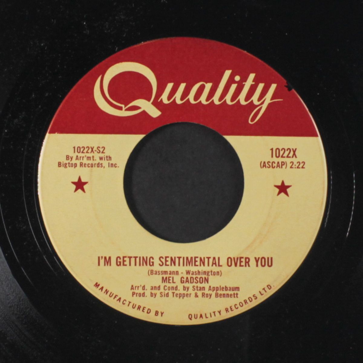 comin' down with love / i'm getting sentimental over you by MEL GADSON