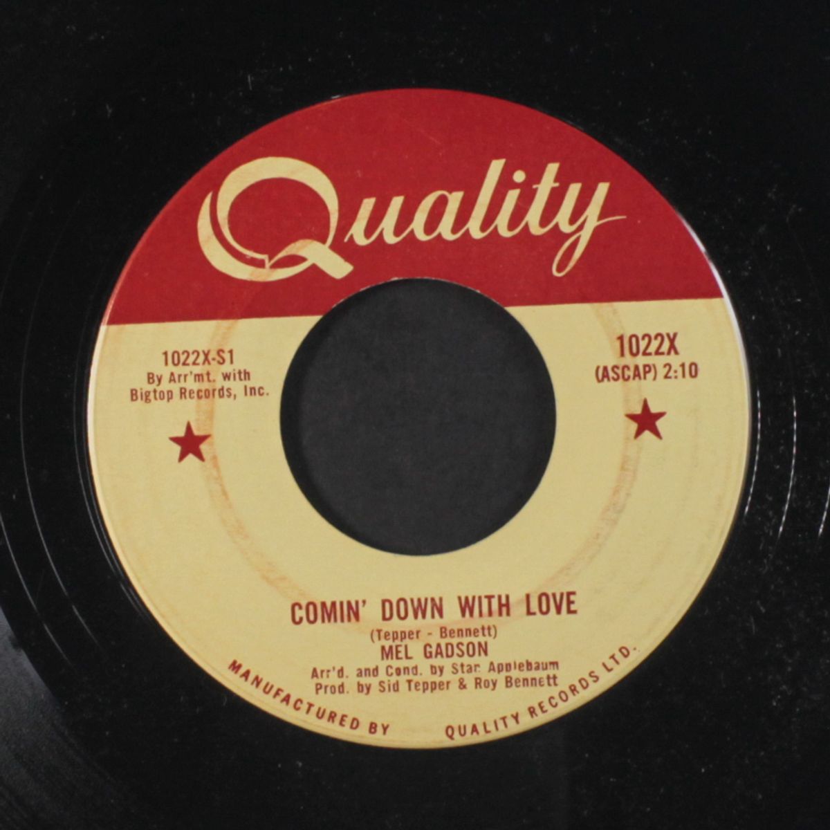 comin' down with love / i'm getting sentimental over you by MEL GADSON