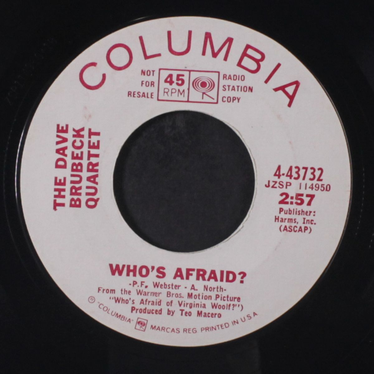 three to get ready / who's afraid? by DAVE BRUBECK