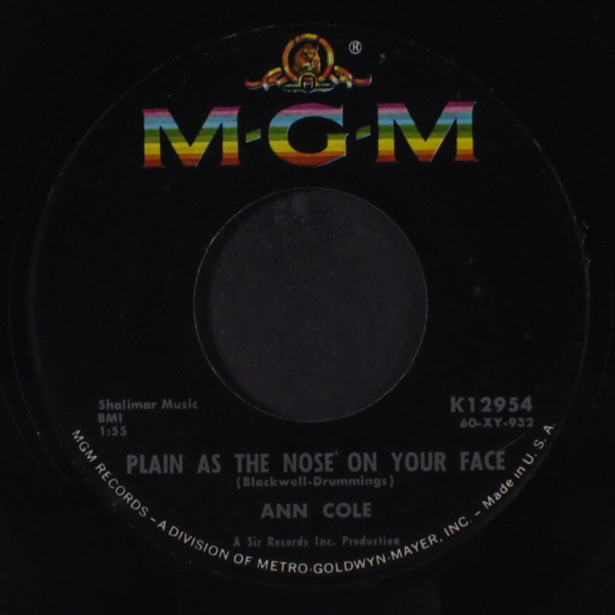plain as the nose on your face / in the chapel by ANN COLE