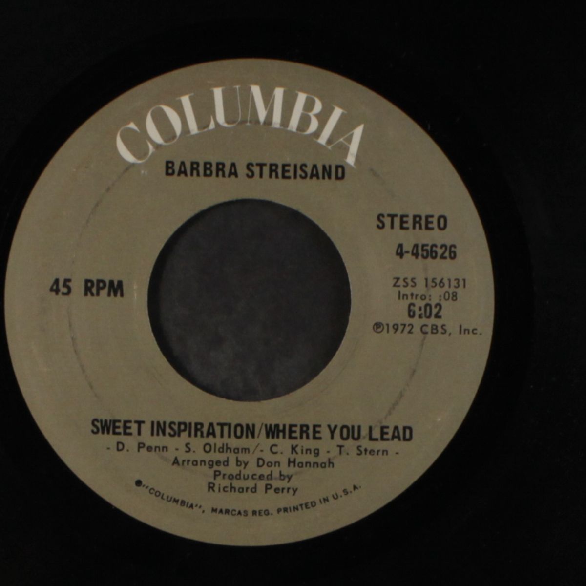sweet inspiration / where you lead by BARBRA STREISAND