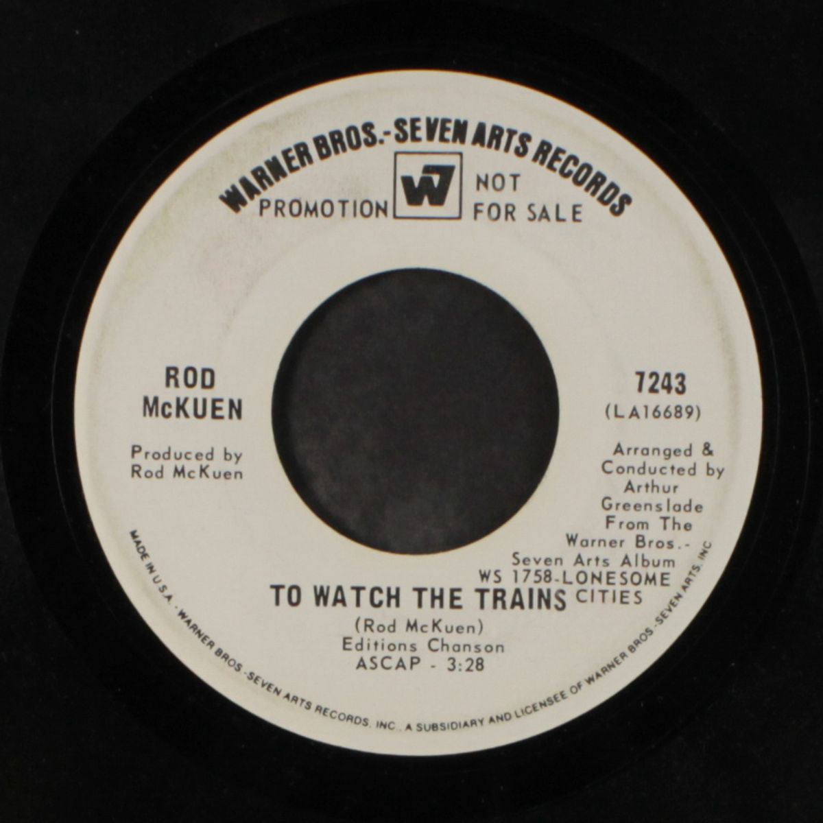 seasons in the sun / to watch the trains by ROD MCKUEN