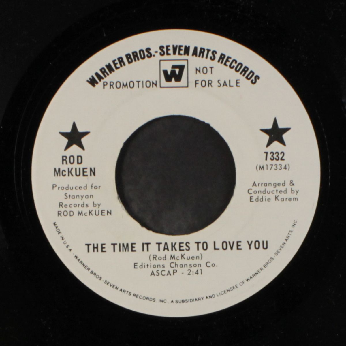 the time it takes to love you / the things men do by ROD MCKUEN