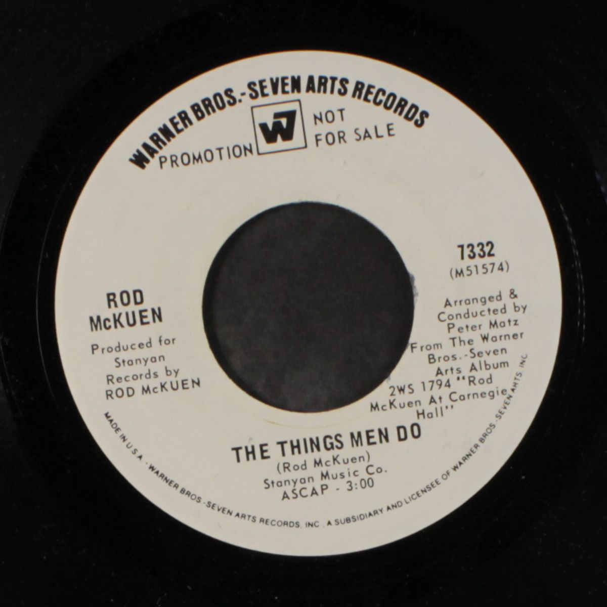 the time it takes to love you / the things men do by ROD MCKUEN