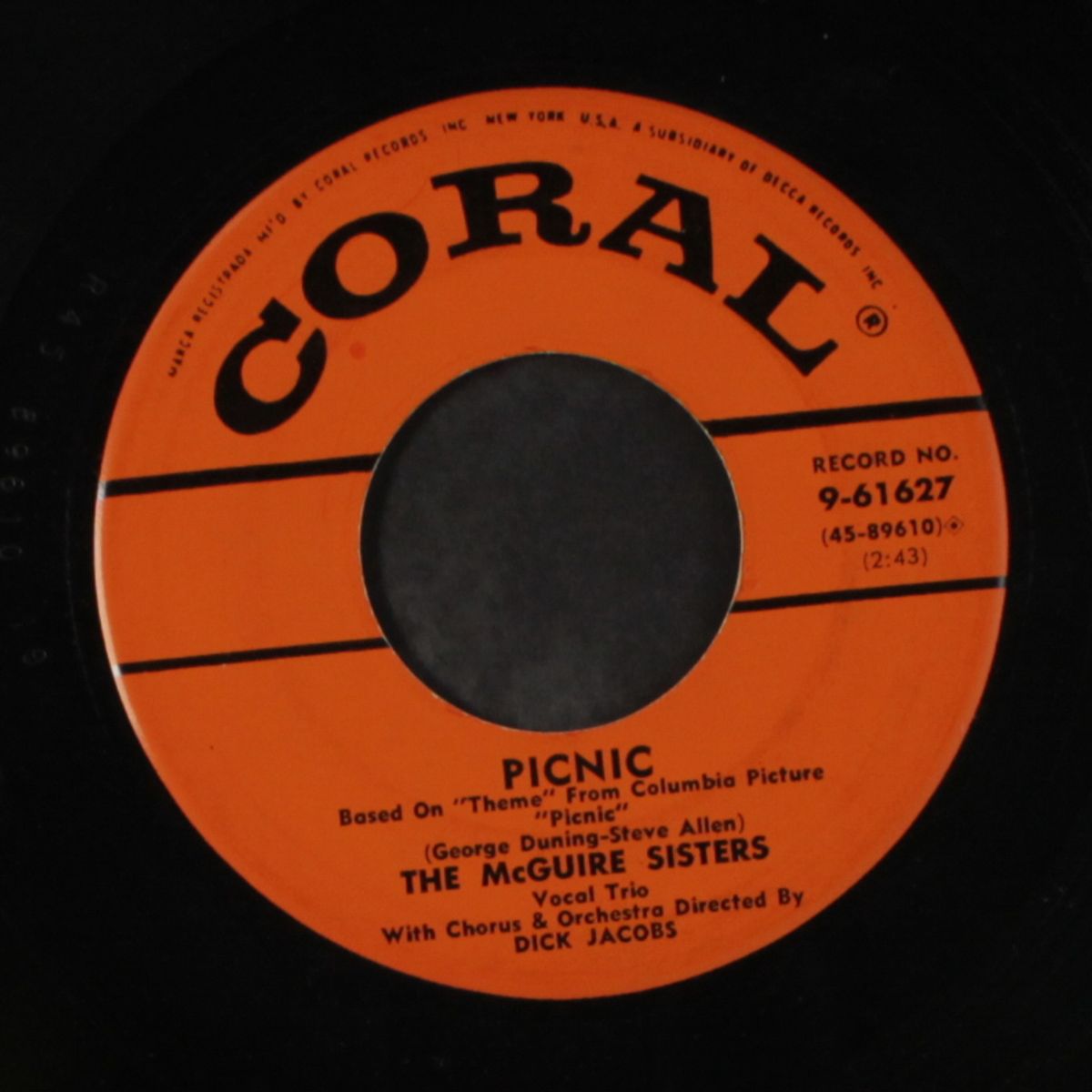 picnic / delilah jones by MCGUIRE SISTERS
