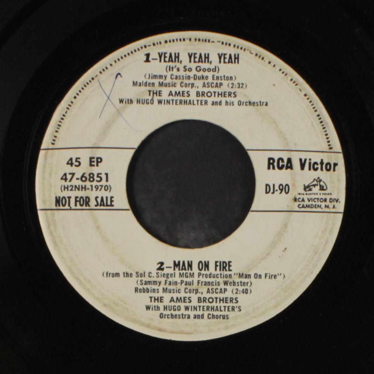 yeah yeah yeah + 3 by AMES BROTHERS