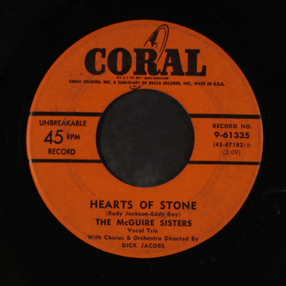 hearts of stone by MCGUIRE SISTERS