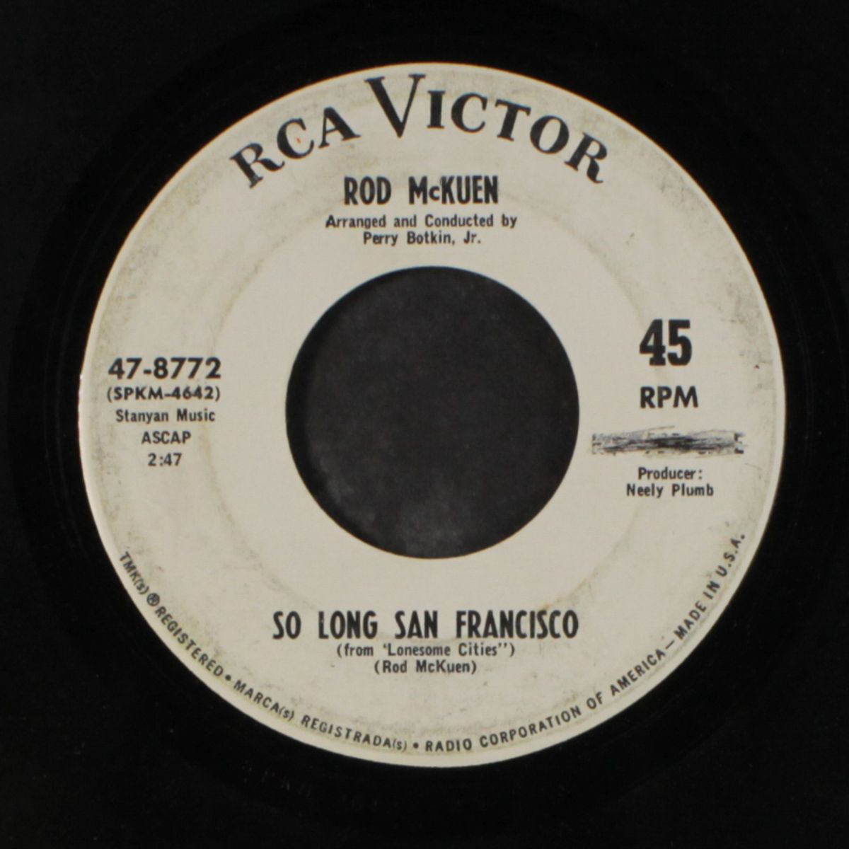 so long san francisco by ROD MCKUEN
