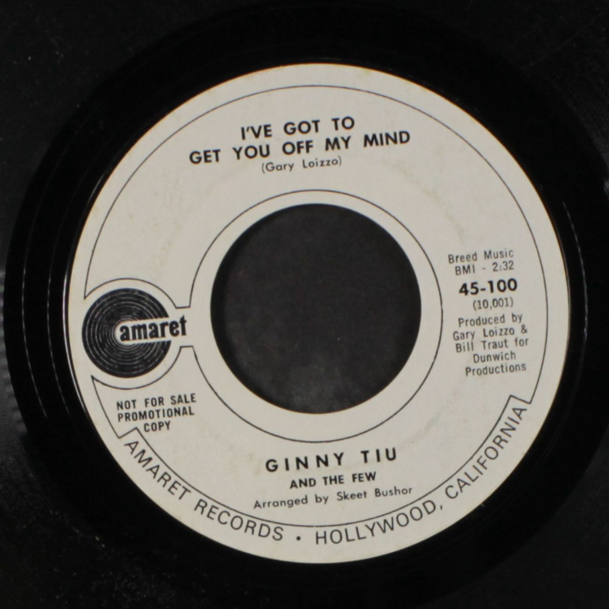 i've got to get you off my mind / let me get through to you baby by GINNY TIU & THE FEW
