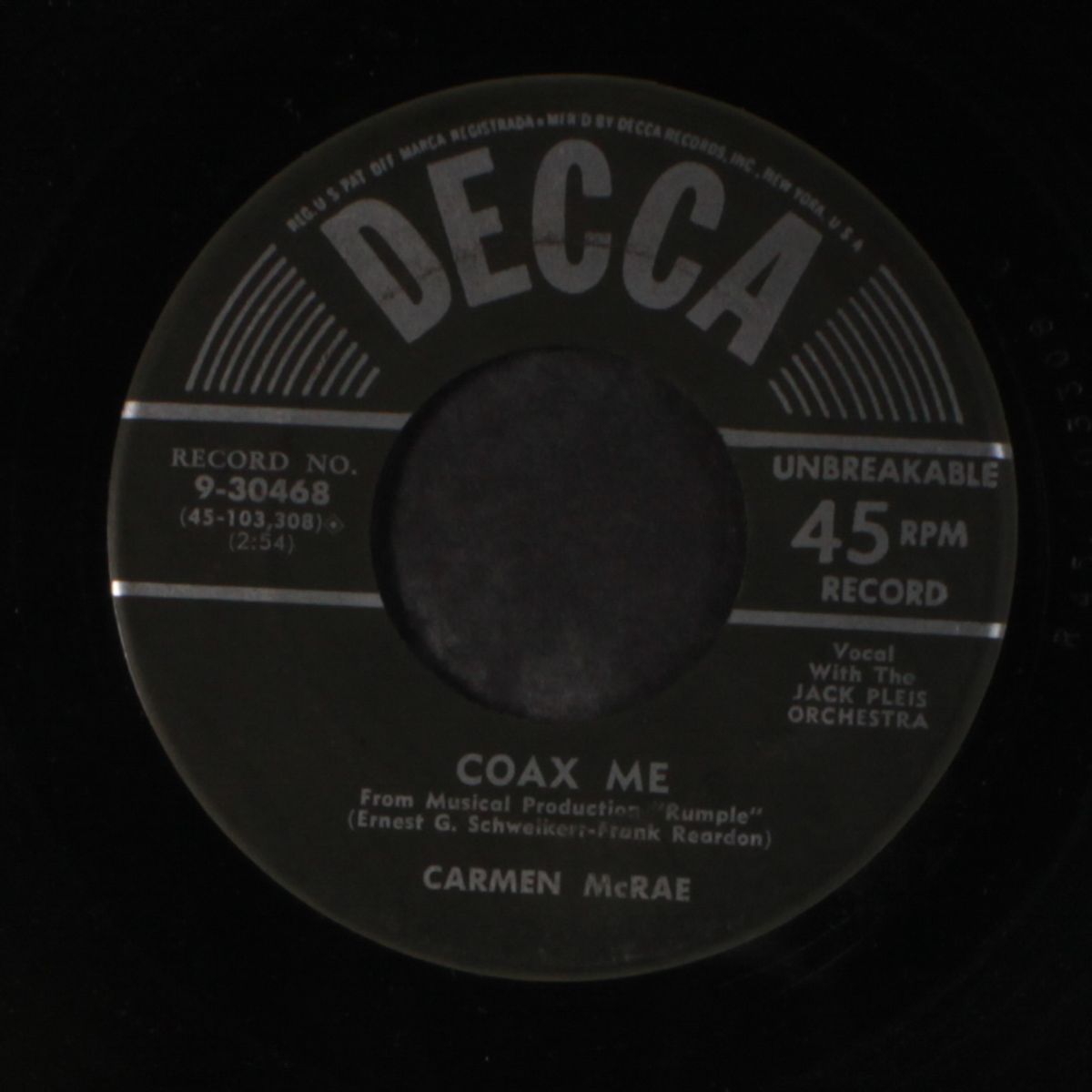 rich man, poor man / coax me by CARMEN MCRAE