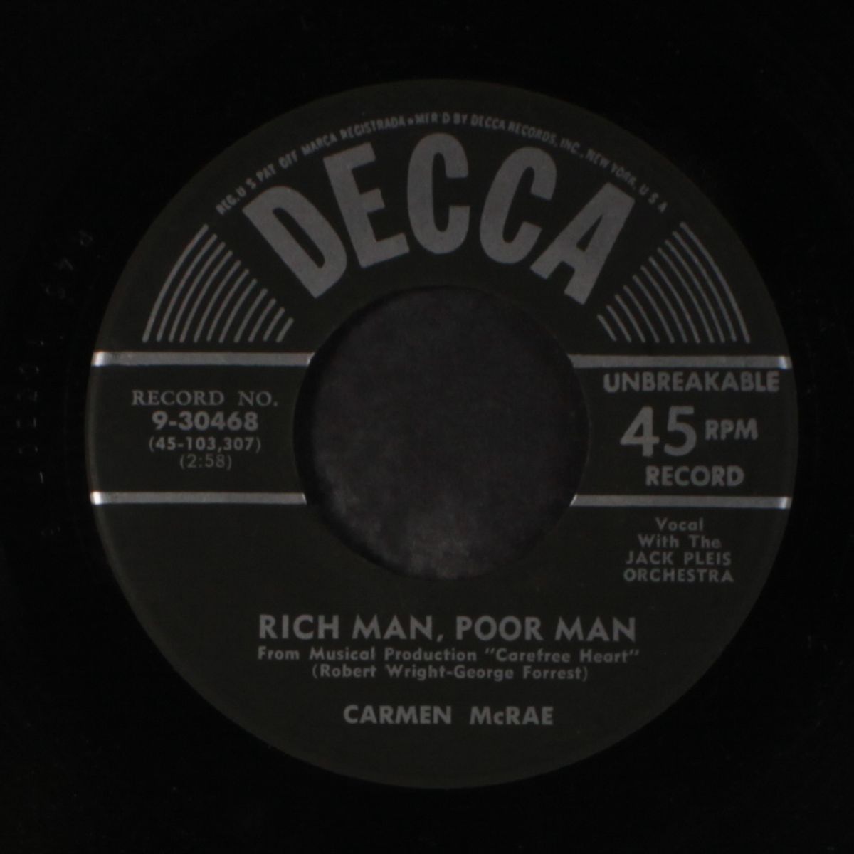 rich man, poor man / coax me by CARMEN MCRAE