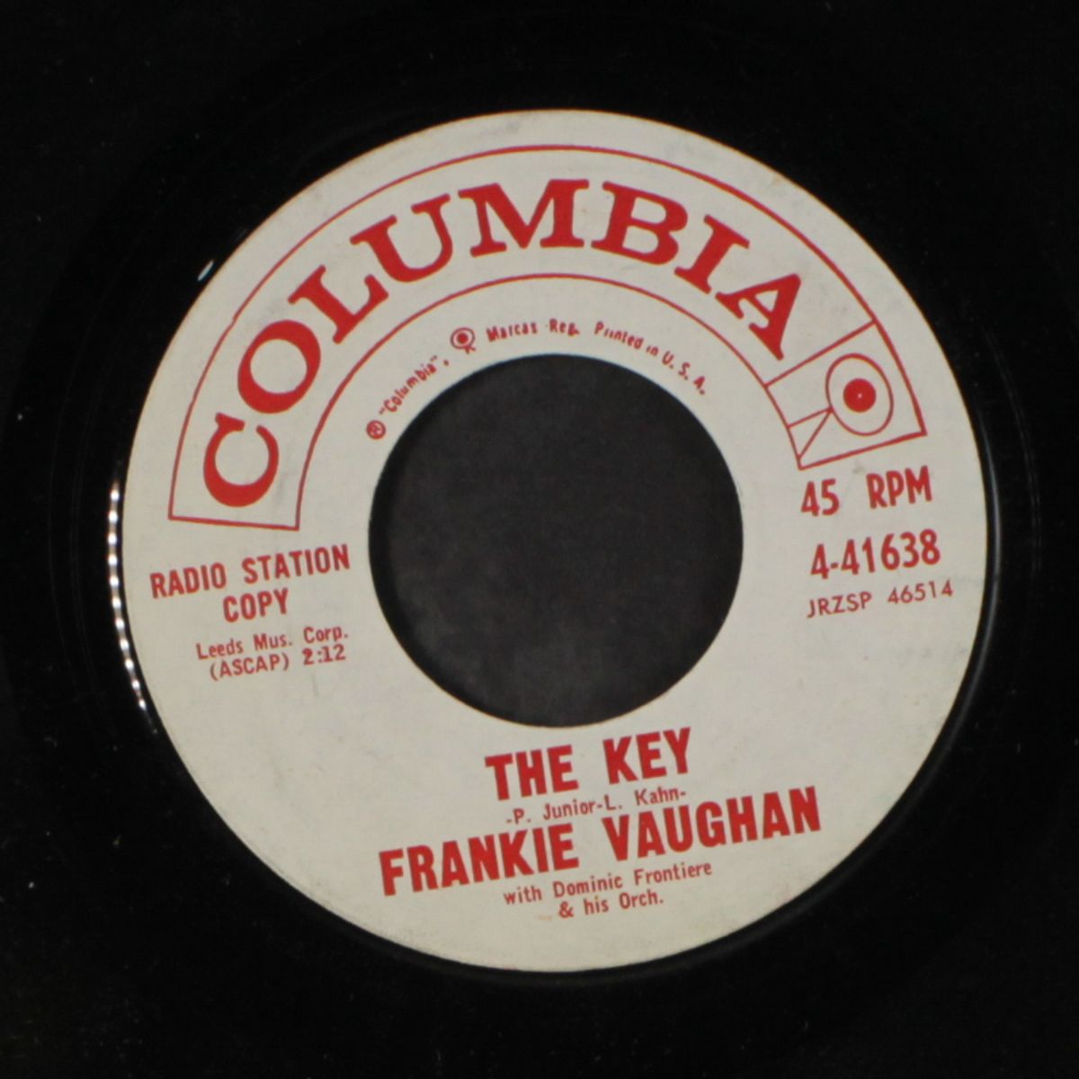 hey you with the crazy eyes / the key by FRANKIE VAUGHAN