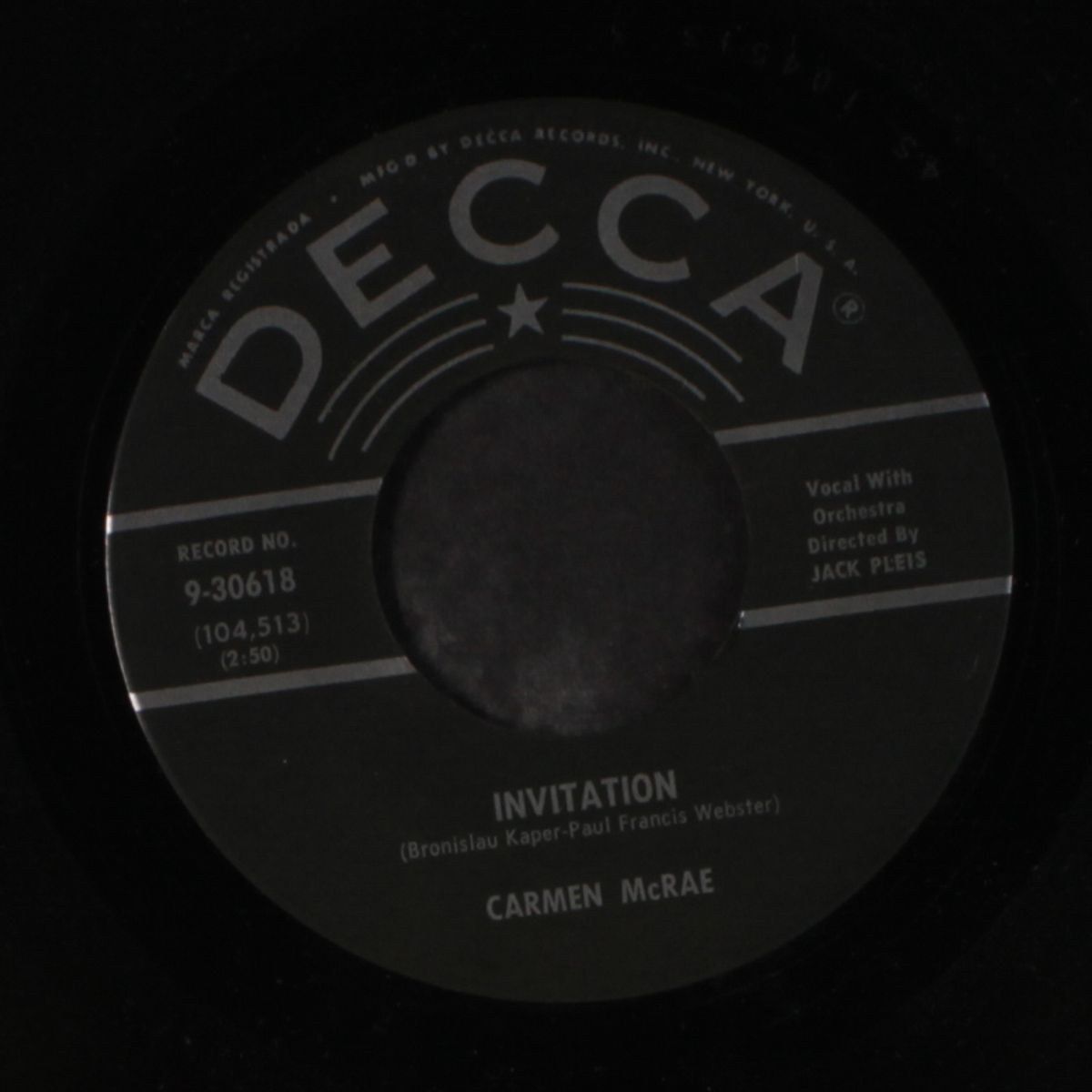 invitation / lo and behold by CARMEN MCRAE