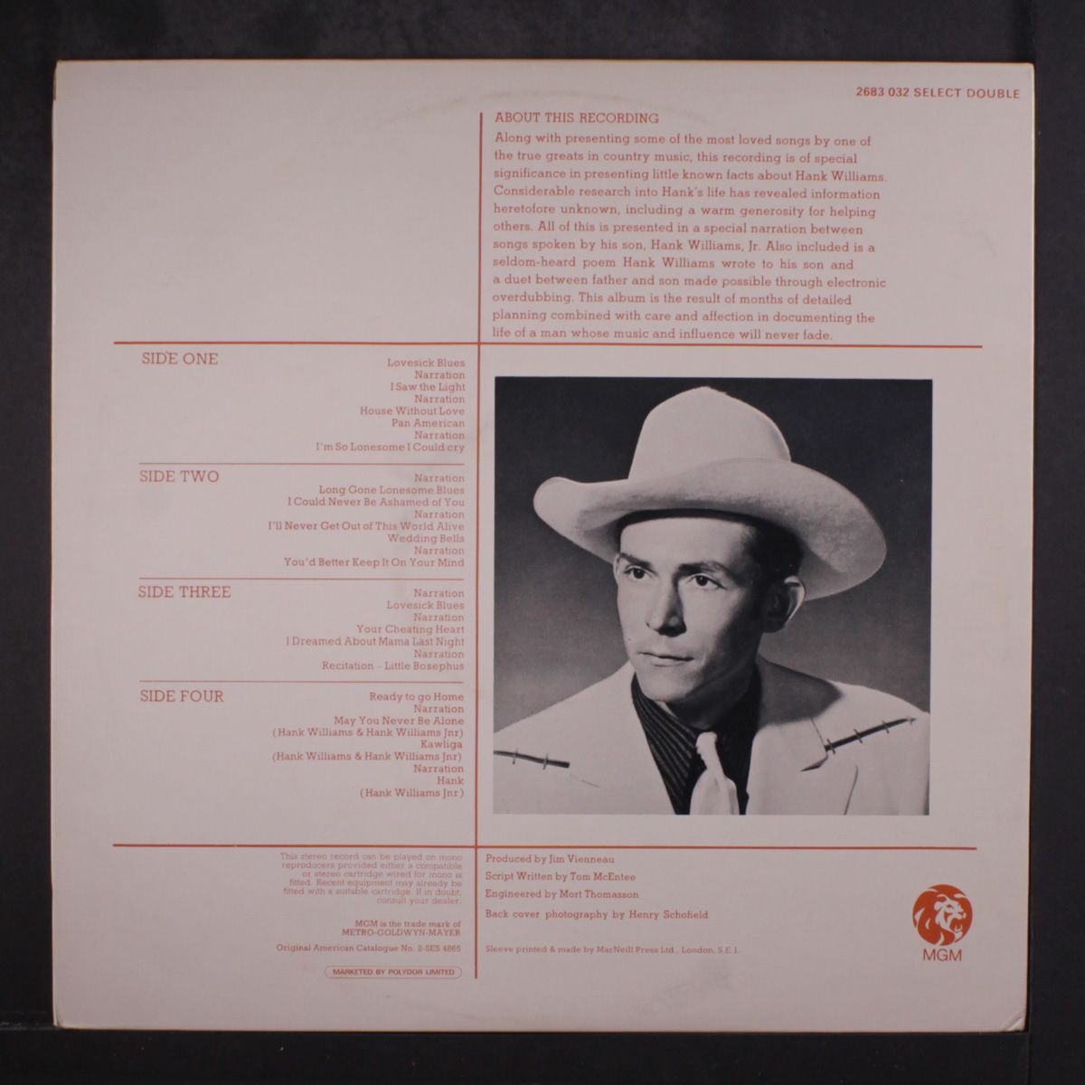 the legend of hank williams in song & story by HANK WILLIAMS / HANK WILLIAMS JR.
