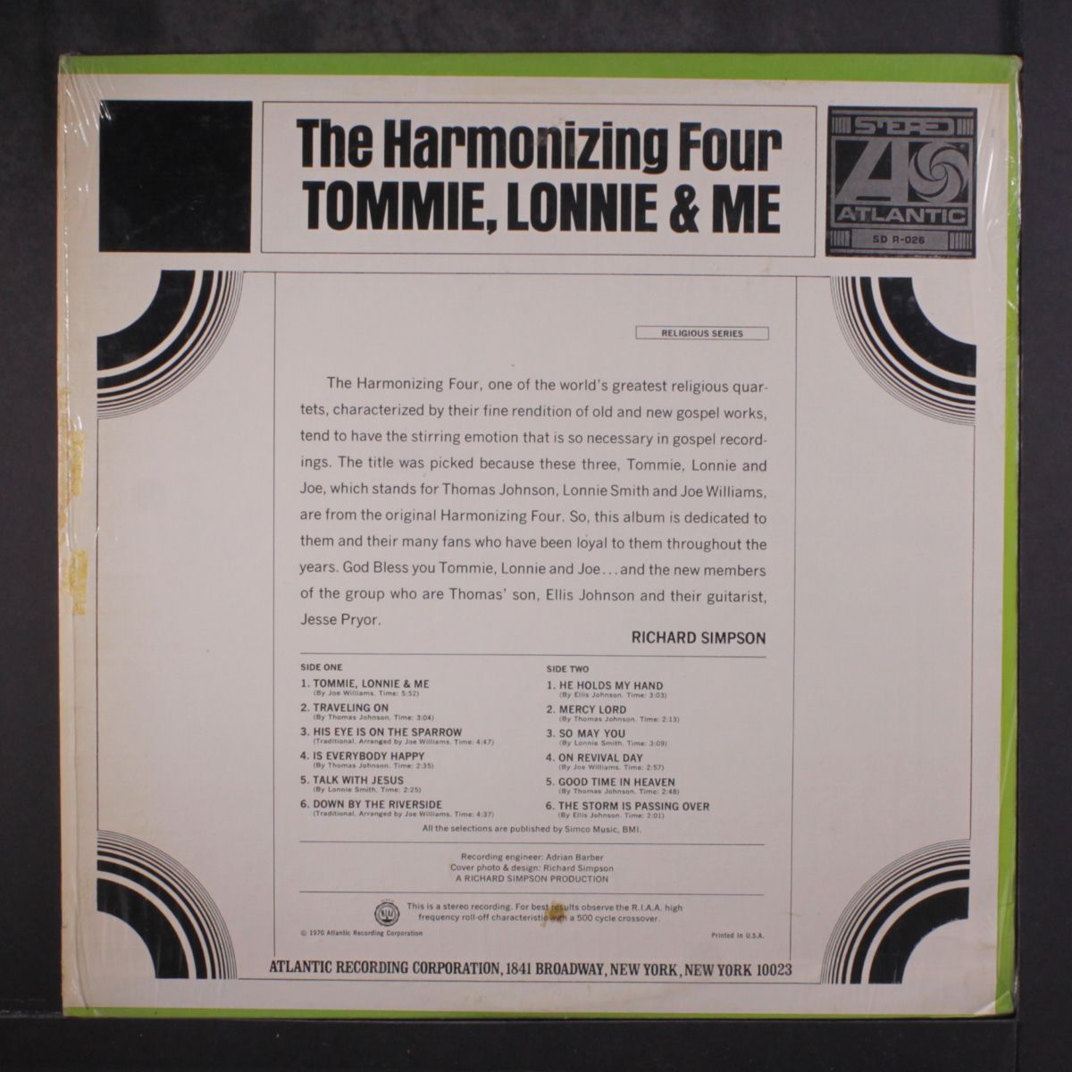 tommie, lonnie & me by HARMONIZING FOUR