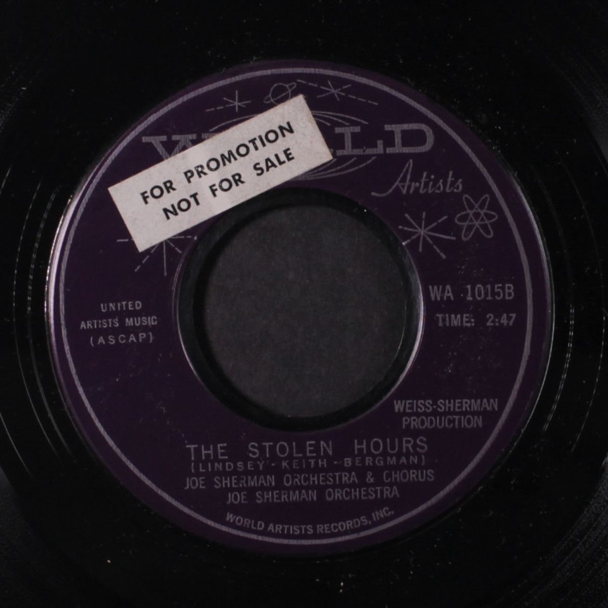 i saw a star / stolen hours by JOE SHERMAN