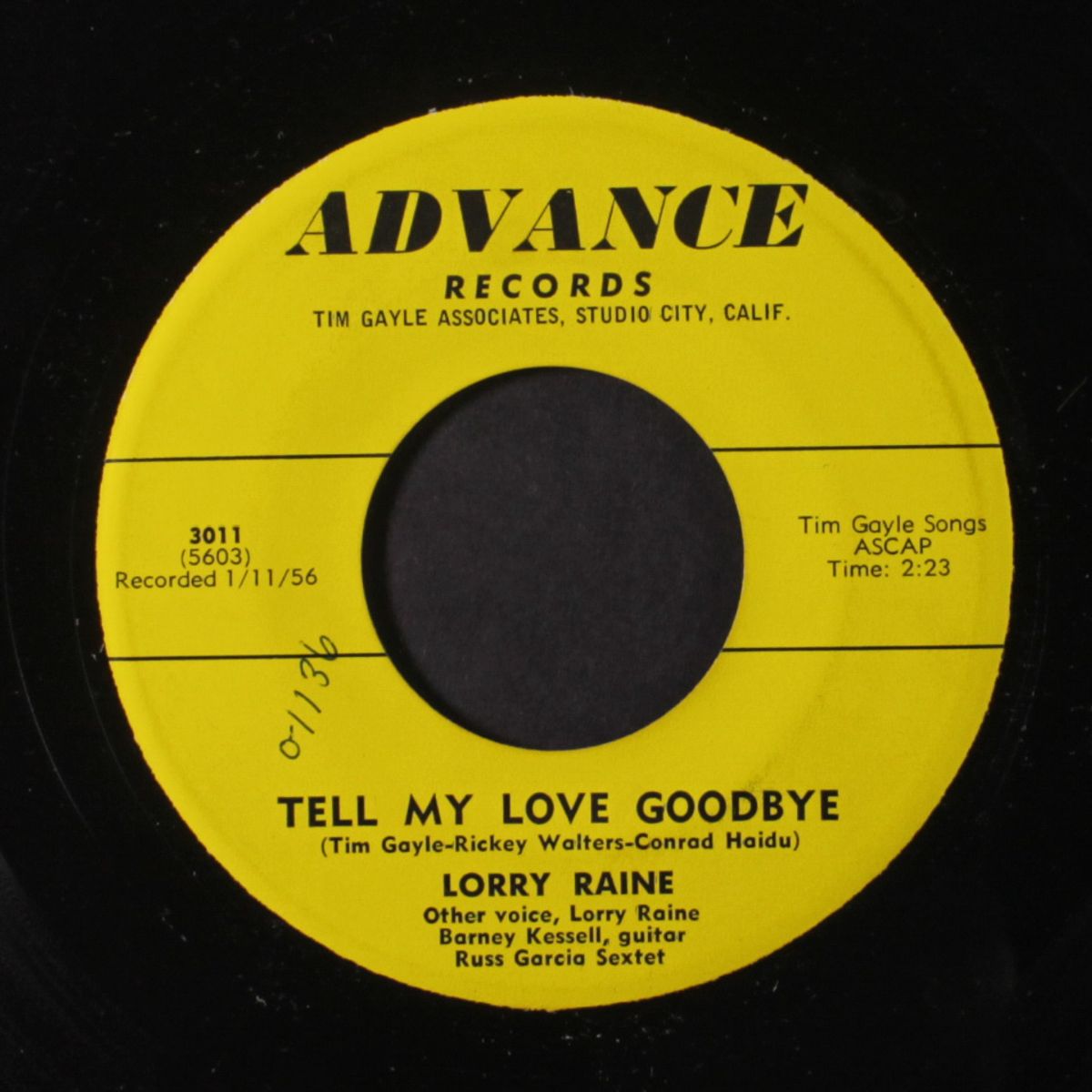 tell my love goodbye / ain't gonna cry by LORRY RAINE