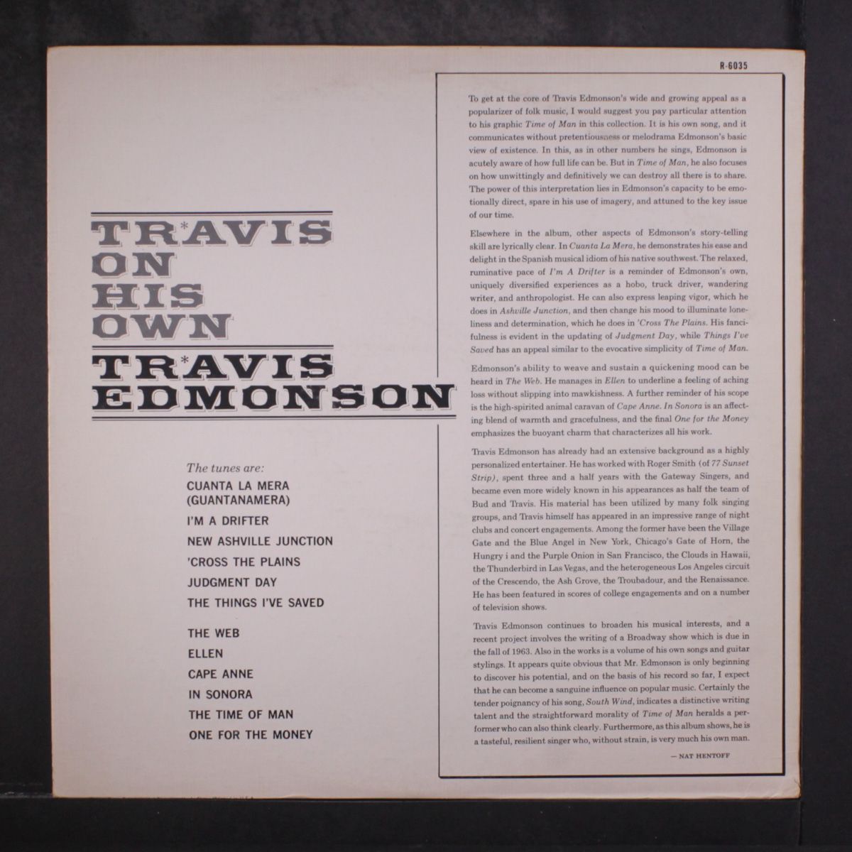 travis on his own by TRAVIS EDMONSON