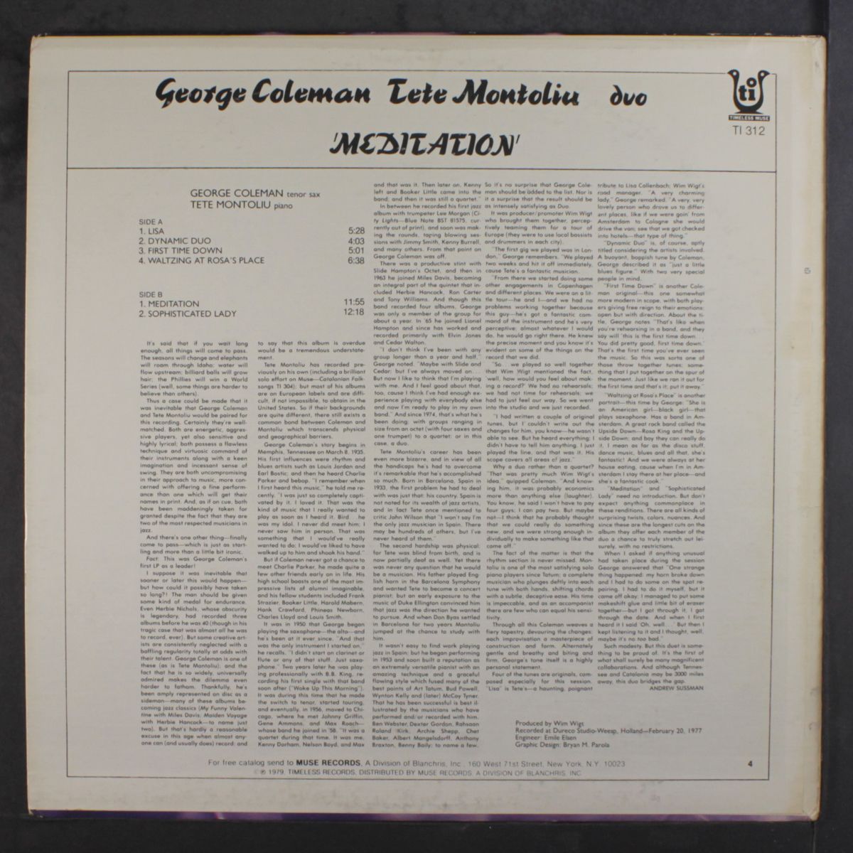 meditation by GEORGE COLEMAN & TETE MONTOLIU