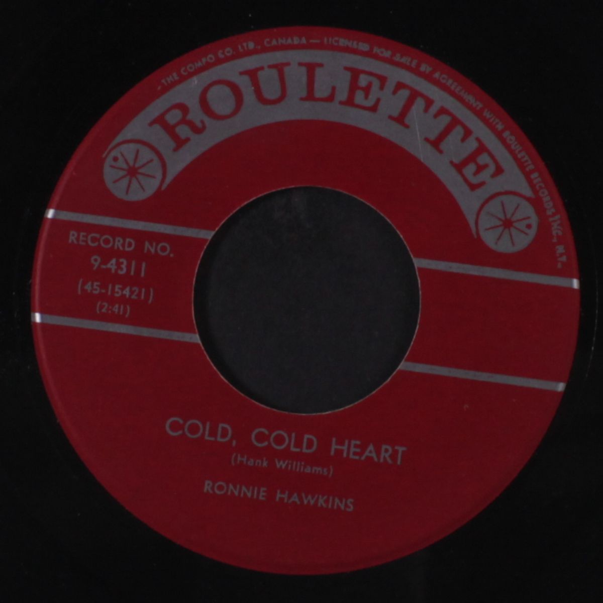 cold, cold, heart / nobody's lonesome for me by RONNIE HAWKINS