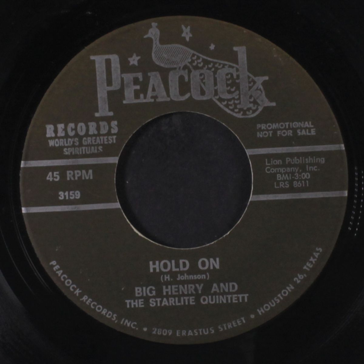 need jesus / hold on by BIG HENRY & STARLITE QUINTETT
