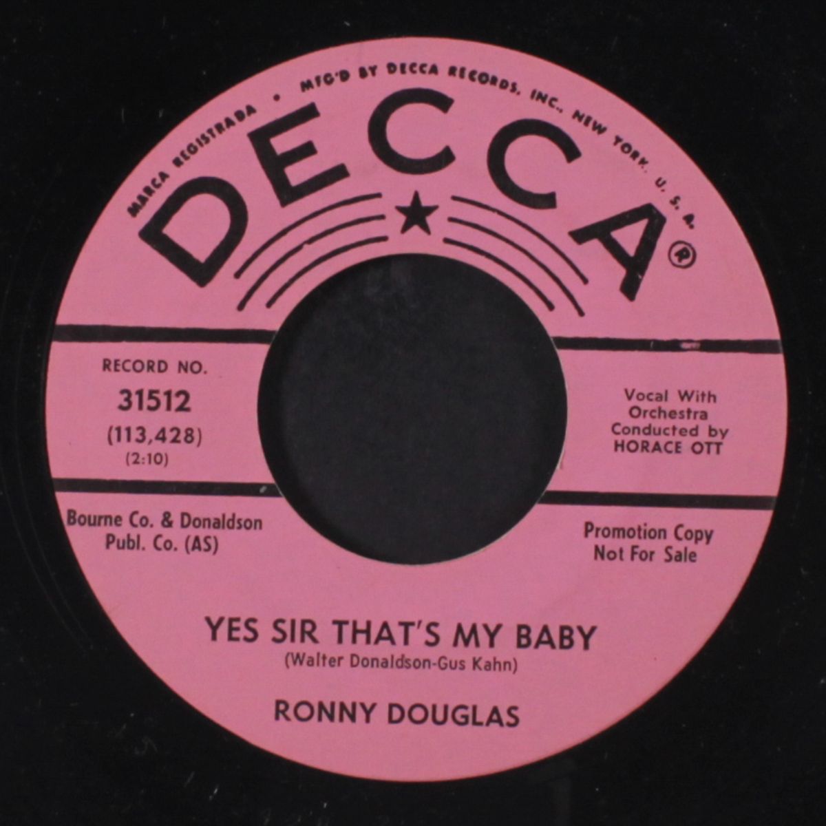 yes sir that's my baby now / the big walk by RONNIE DOUGLAS