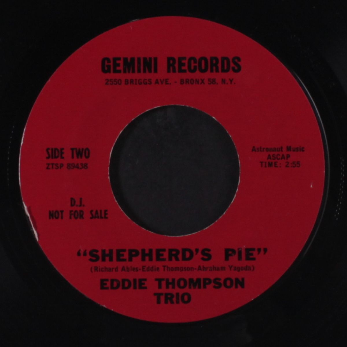 shepherd's pie / cherry by EDDIE THOMPSON TRIO