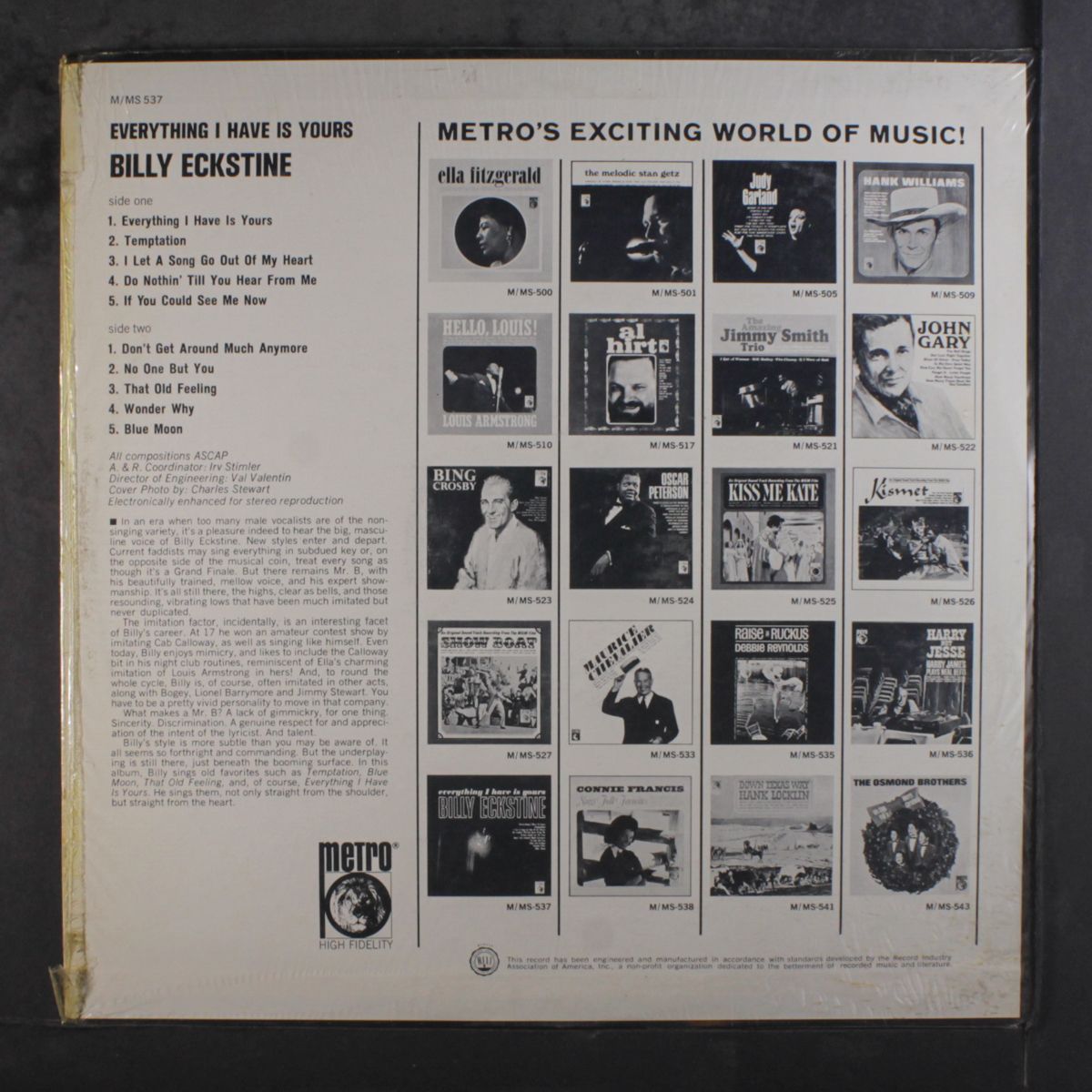 everything i have is yours by BILLY ECKSTINE
