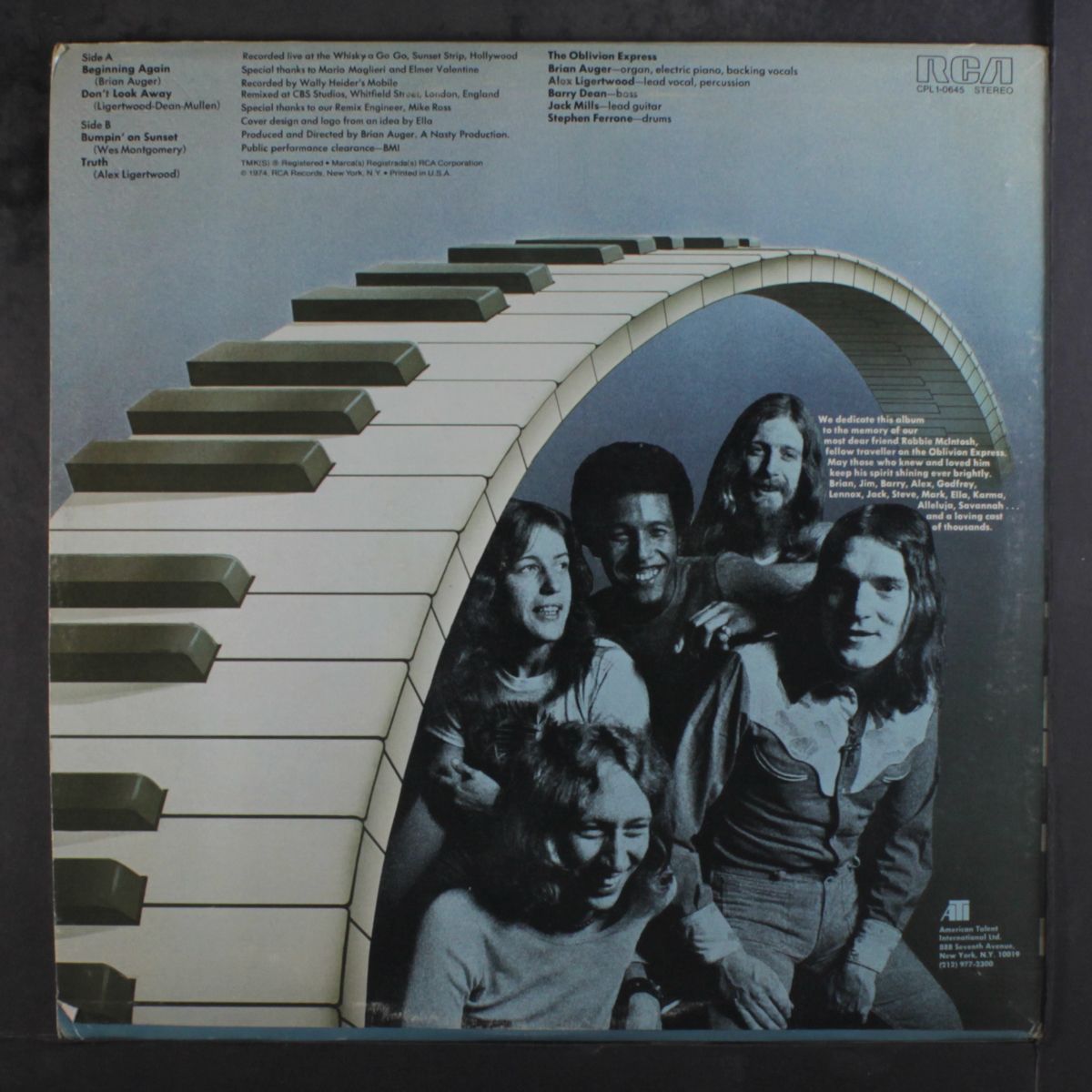 live oblivion, vol. 1 by BRIAN AUGER'S OBLIVION EXPRESS