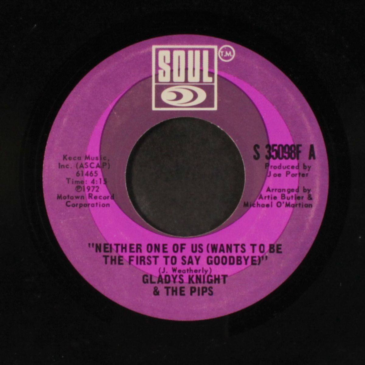 neither one of us / can't give it up no more by GLADYS KNIGHT & PIPS