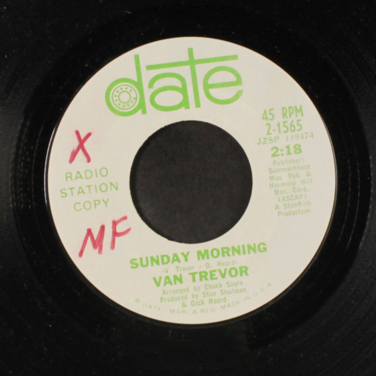 sunday morning / you've been so good to me by VAN TREVOR