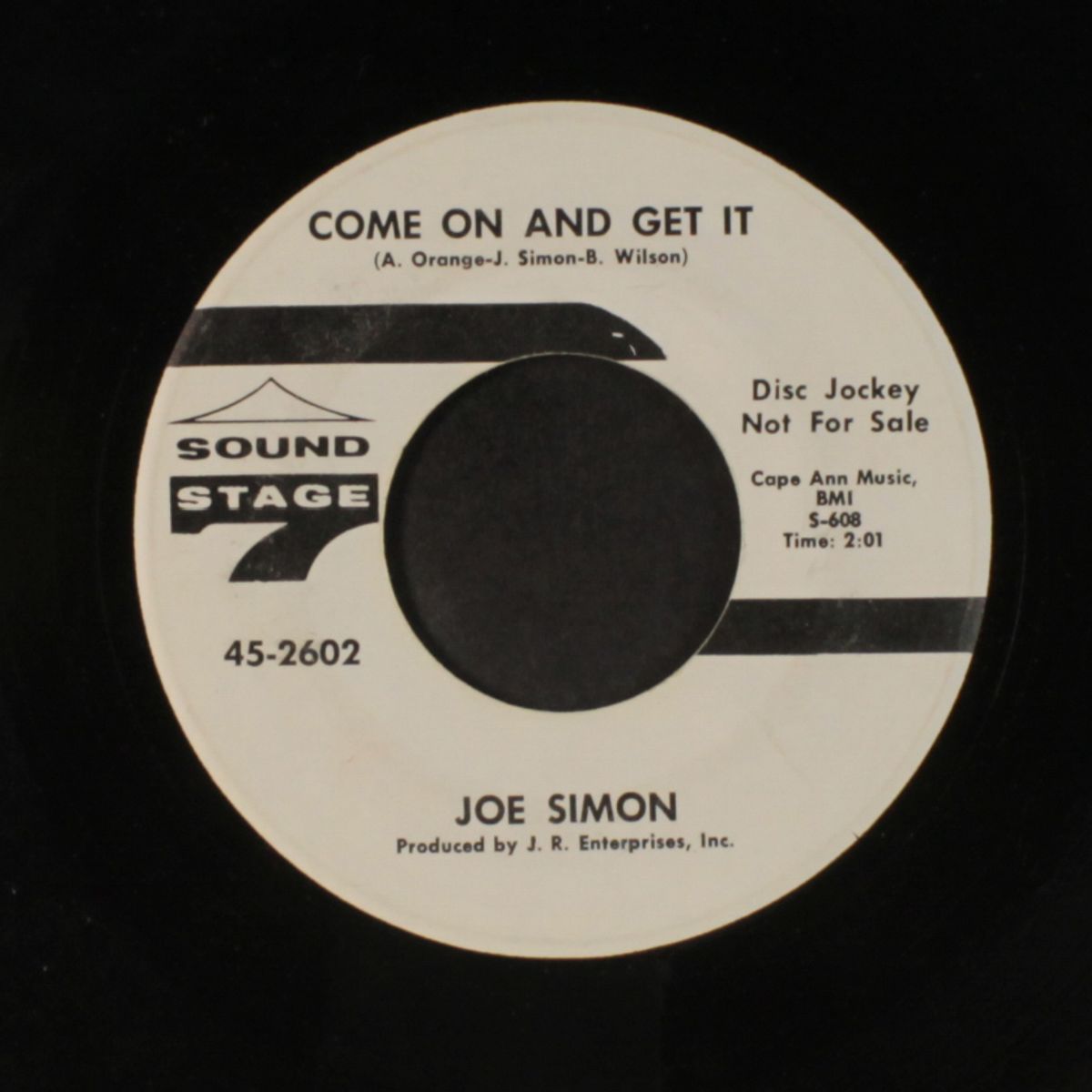 no sad songs / come on and get it by JOE SIMON