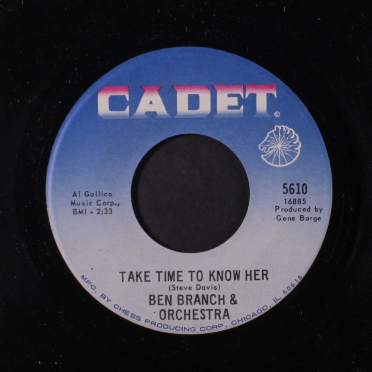 the big one / take time to know her by BEN BRANCH