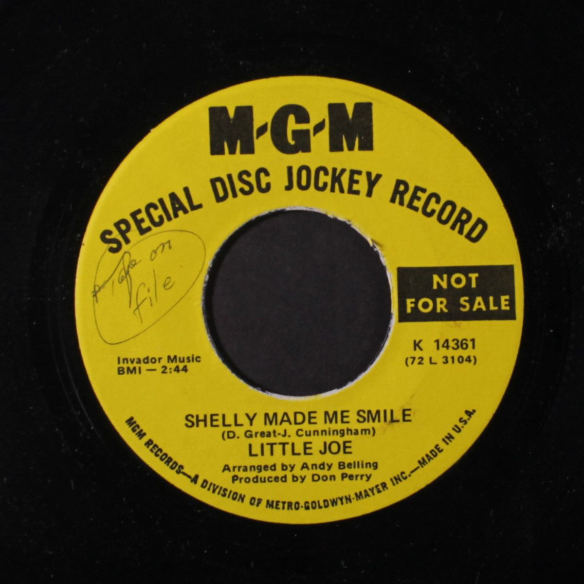words and music / shelly made me smile by LITTLE JOE