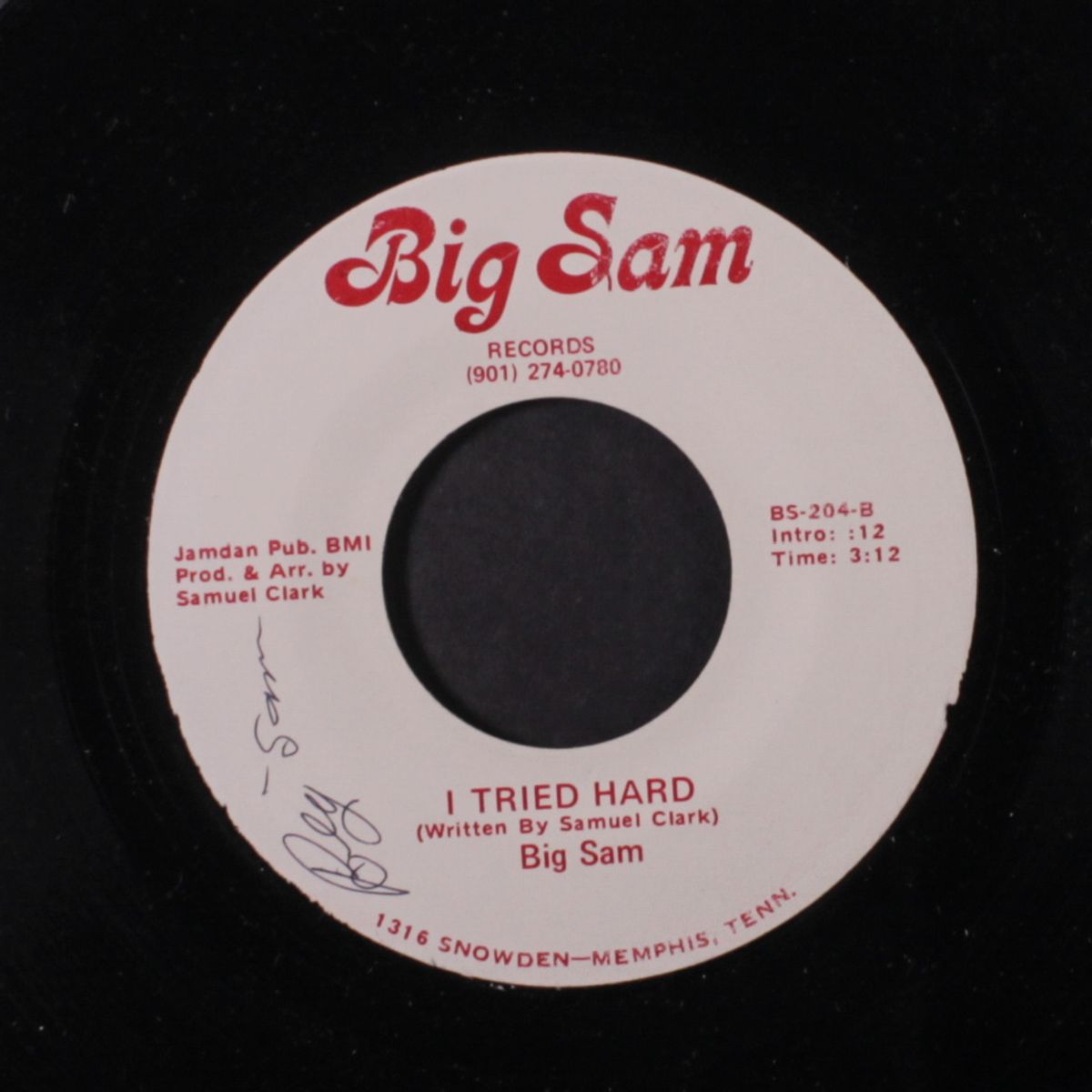 i tried hard / stop the boogie by BIG SAM
