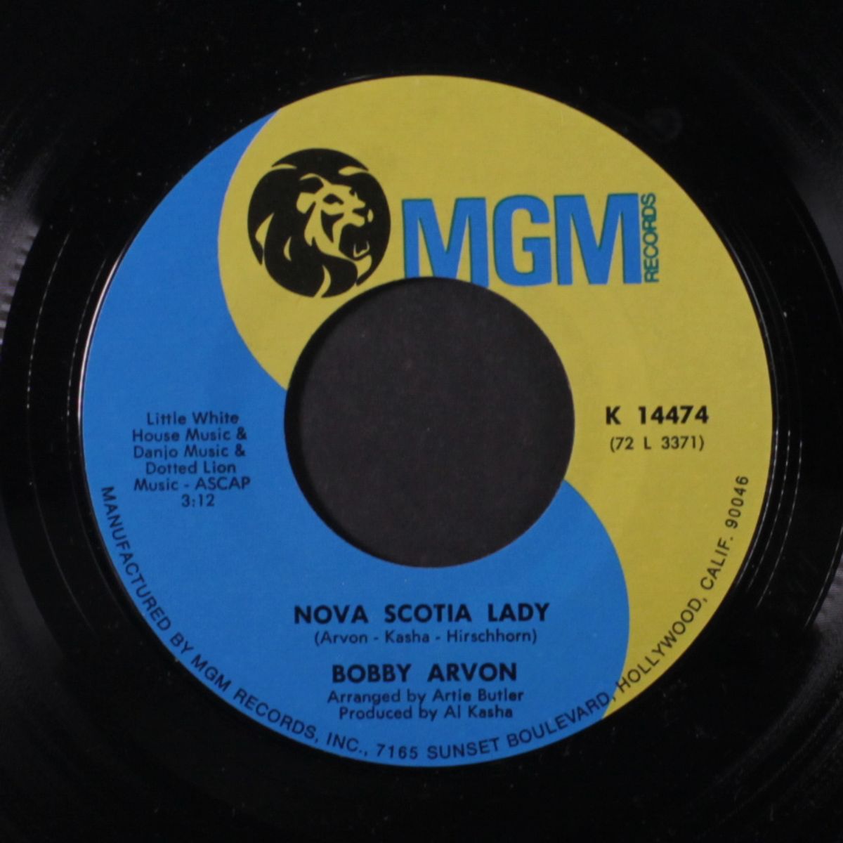 nova scotia lady / can you hear me lord by BOBBY ARVON