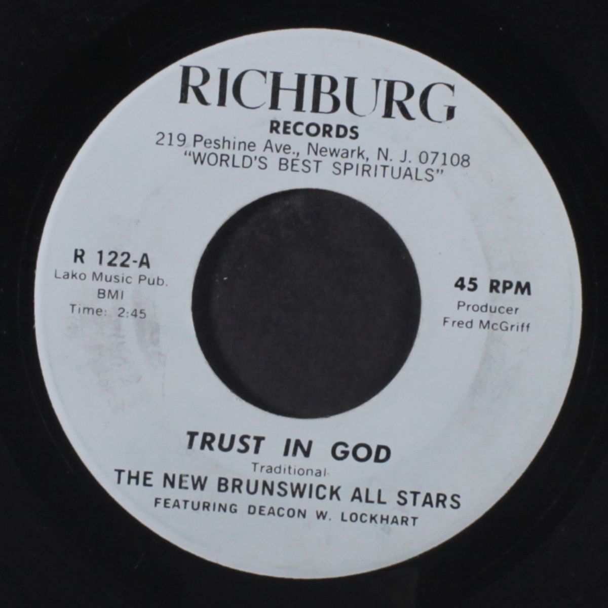 trust in god / shall i look for you by NEW BRUNSWICK ALL STARS