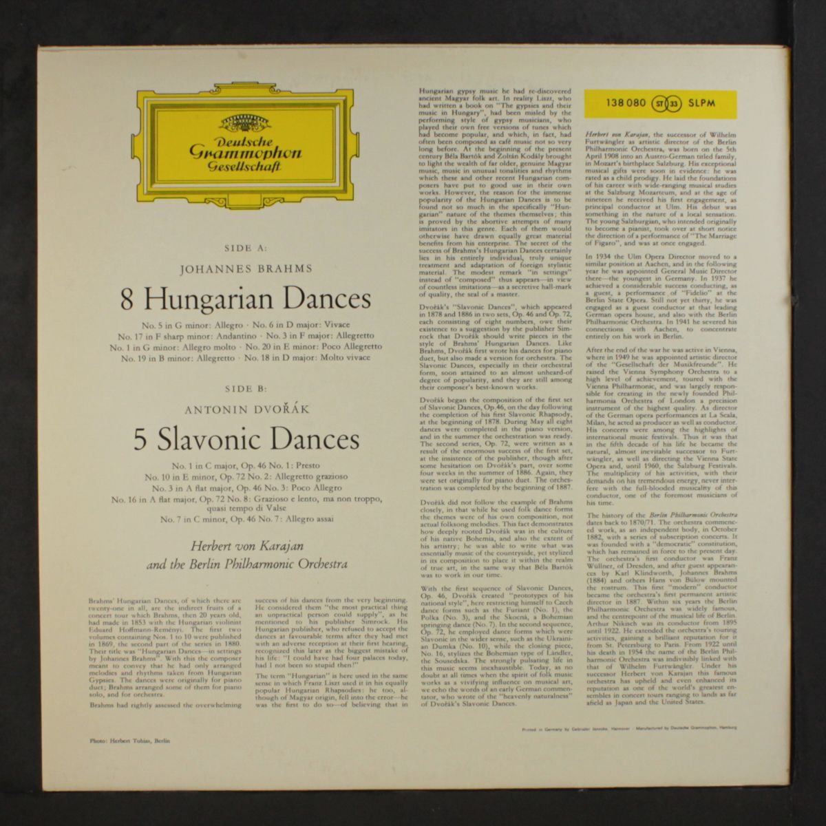 dances by brahms and dvorak by HERBERT VON KARAJAN