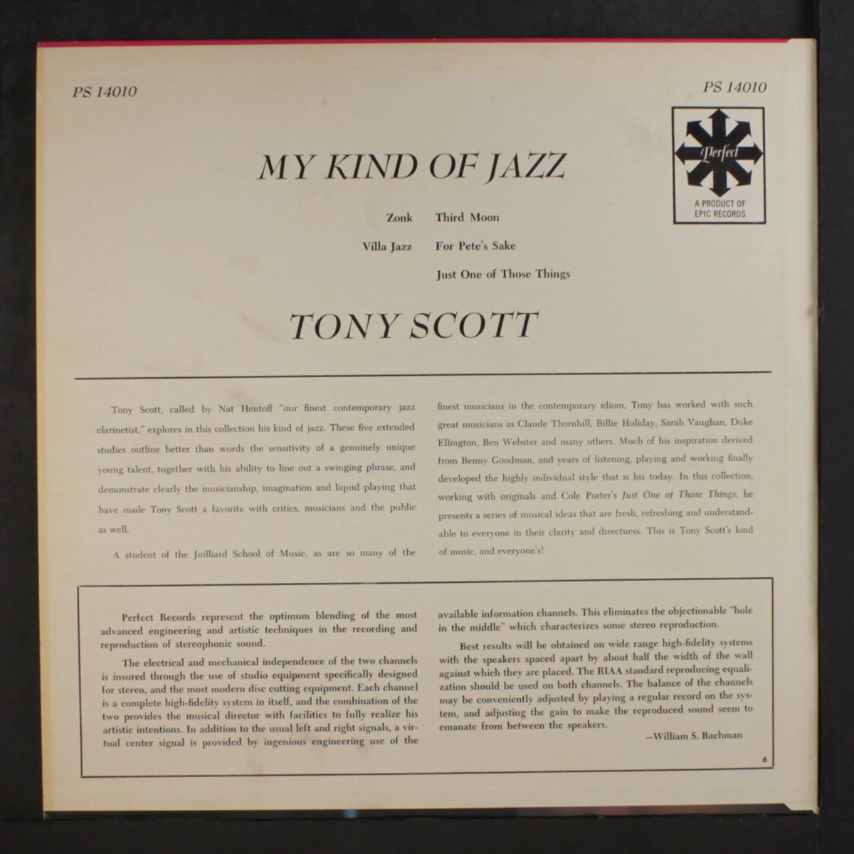 my kind of jazz by TONY SCOTT