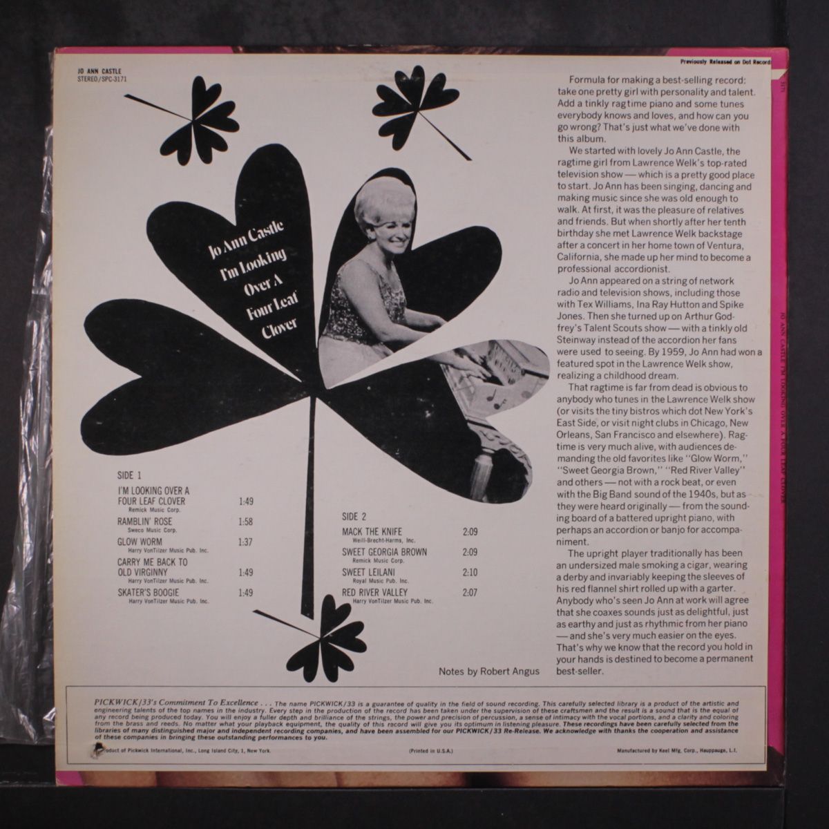 i'm looking over a four leaf clover by JO ANN CASTLE