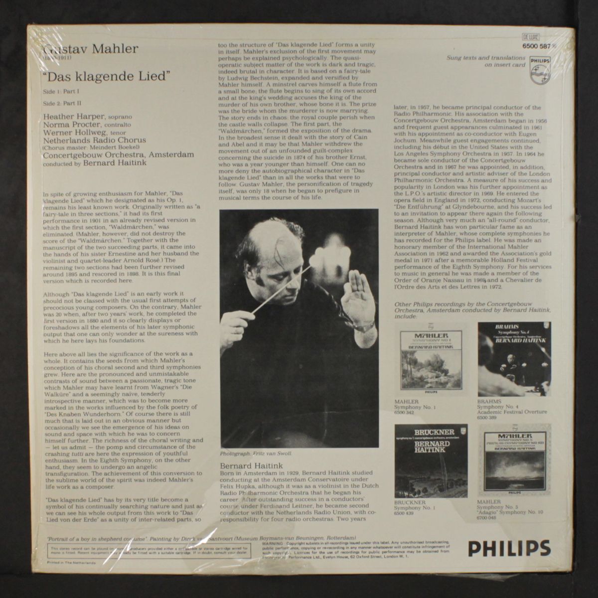 mahler: das klagende lied by BERNARD HAITINK