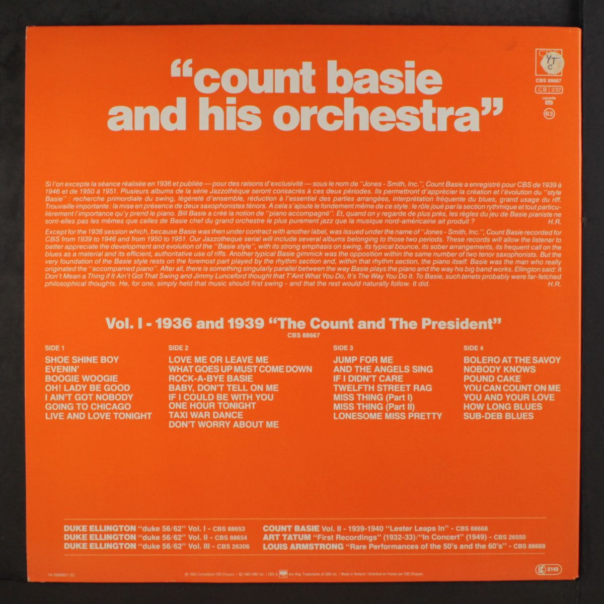 vol. 1 1936-1939 by COUNT BASIE