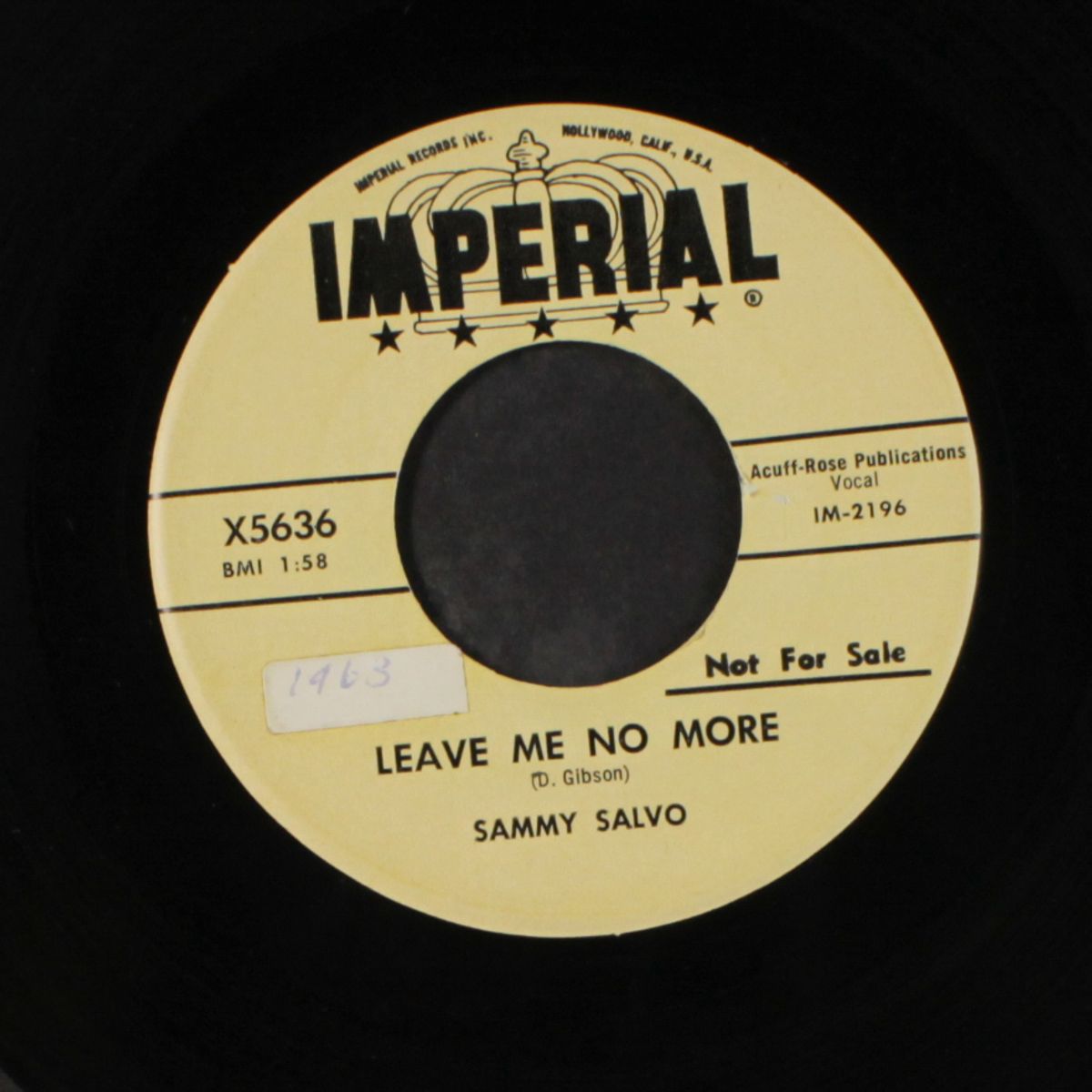 oh true love / leave me no more by SAMMY SALVO