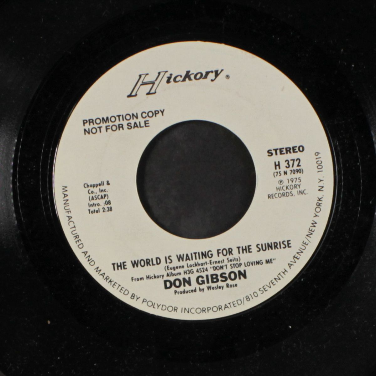 the world is waiting for the sunrise / doing my time by DON GIBSON
