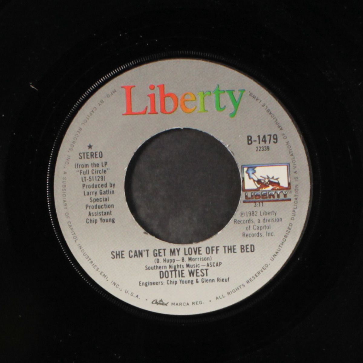 she can't get my love off the bed / same by DOTTIE WEST