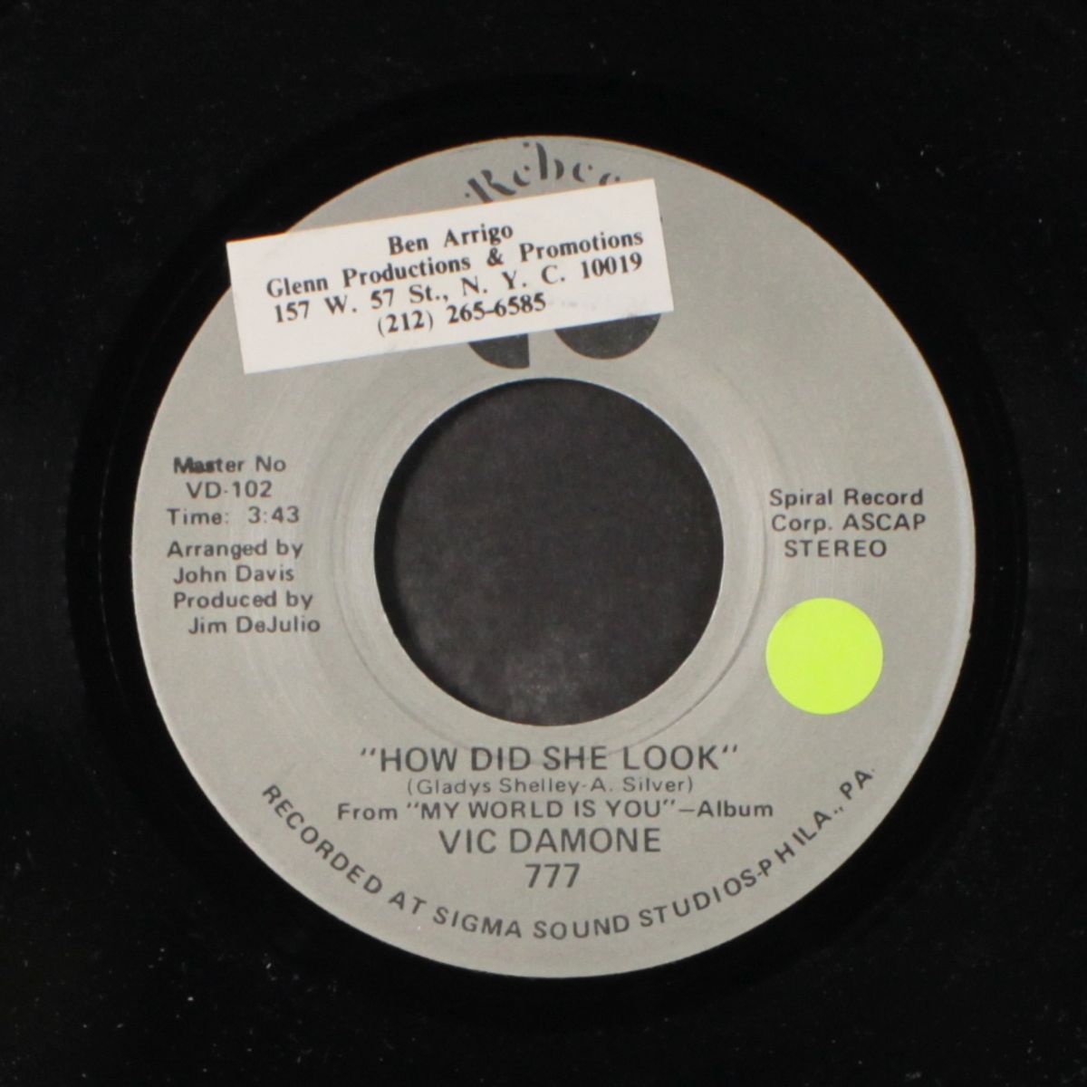 how did she look / lifestyle by VIC DAMONE